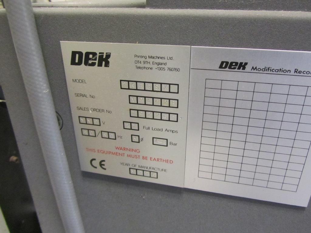  1997 DEK 265 GSX Screen Printers